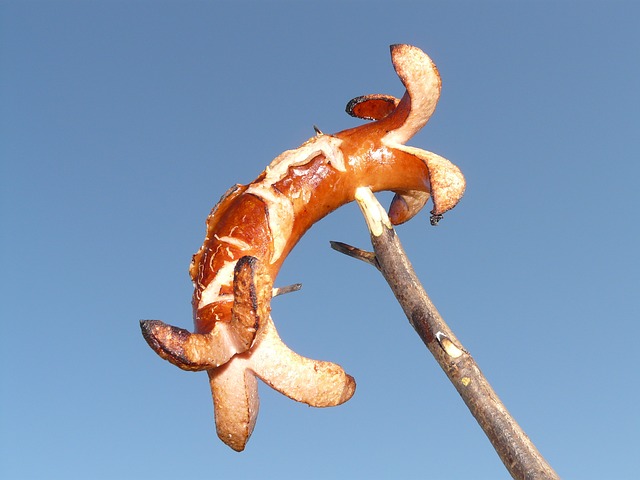 Frisch gegrillte Wurst